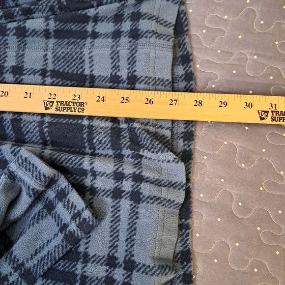 Columbia blue plaid 1/4 zip pull over sweater size large - Picture 5 of 6